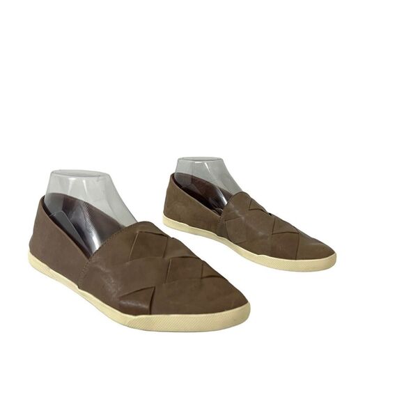 Frye Shoes Womens 9 M Liz Woven Slip On Flats Casual 3470928 Taupe Gray - Picture 1 of 8
